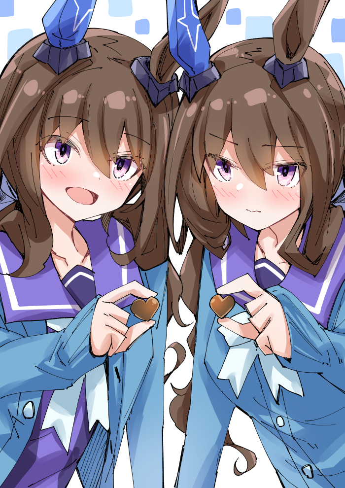 阿亚贝姐妹的情人节巧克力插画图片壁纸