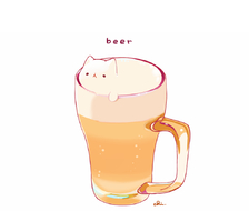 啤酒杯-原创猫は液体