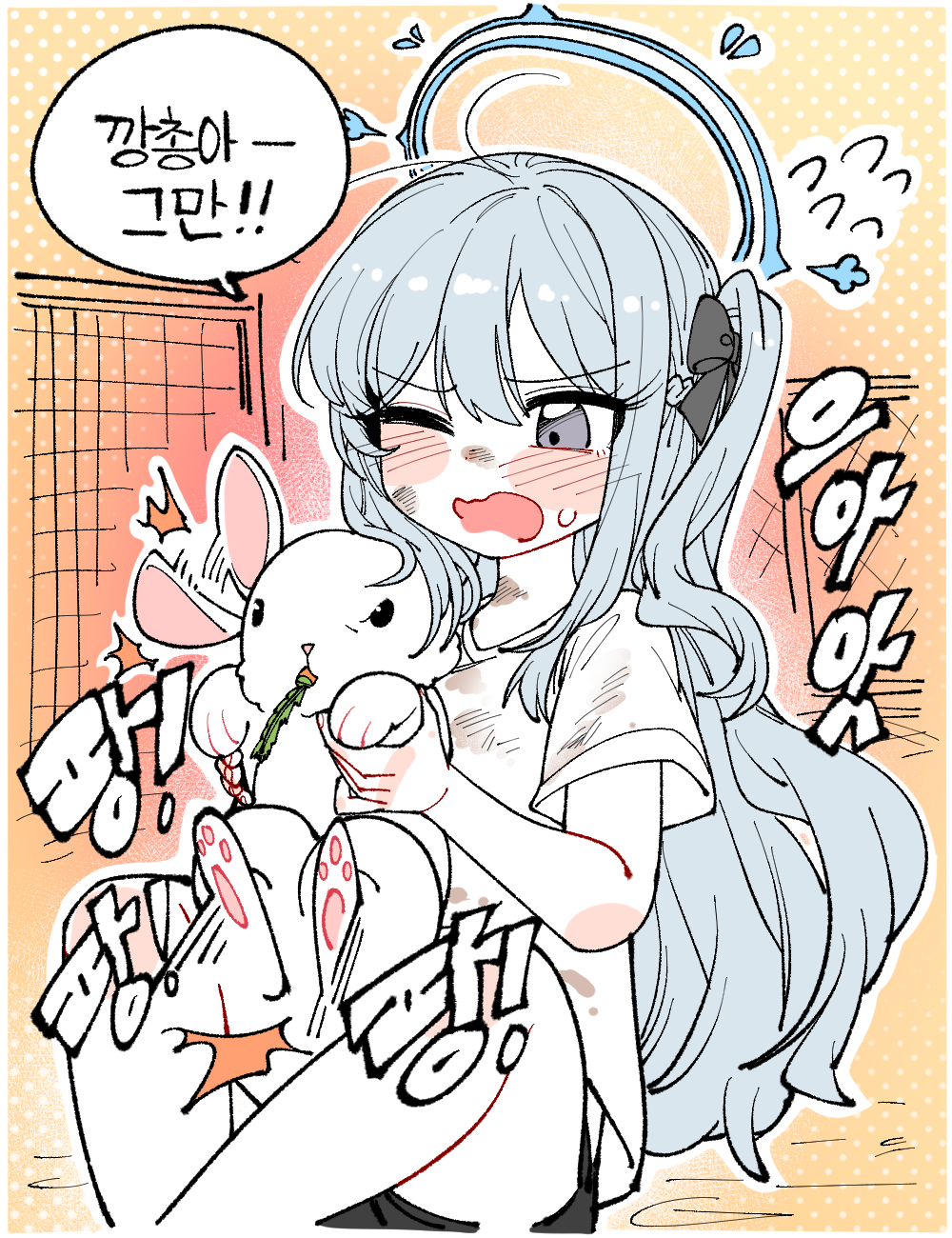 Miyako with Rabbit!插画图片壁纸