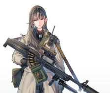 女孩×机关枪-军人枪械