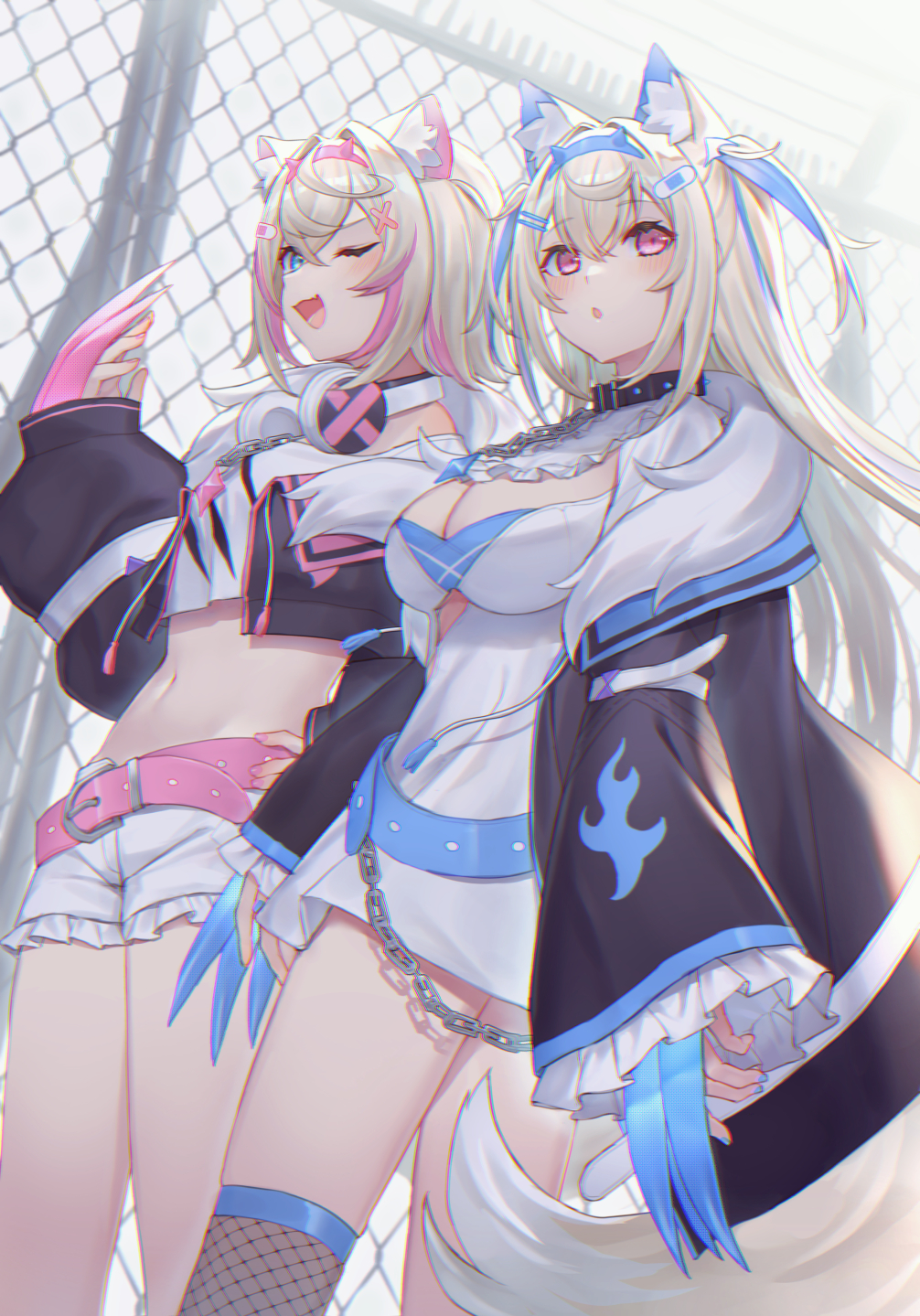 Twin Demon Guard Dogs插画图片壁纸