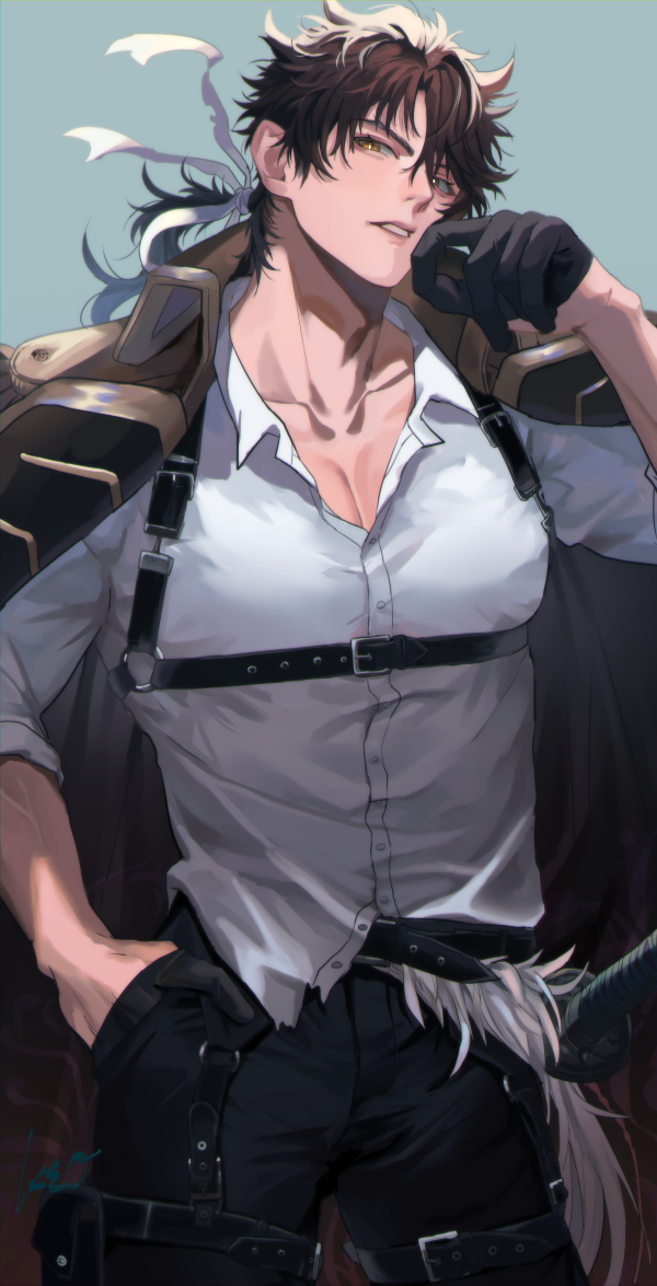 西装/陆奥守吉行插画图片壁纸