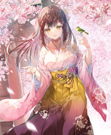 memory of cherry blossoms插画图片壁纸