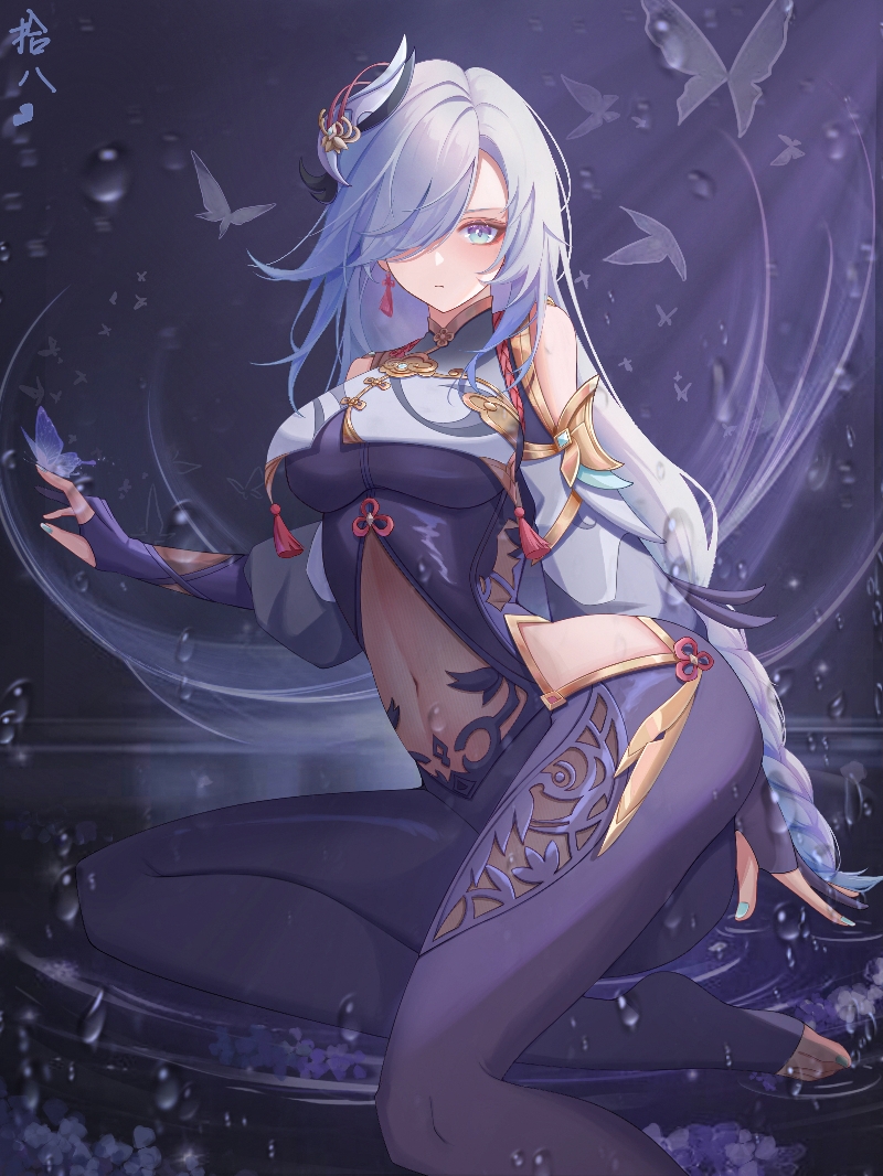 申鹤shenhe插画图片壁纸