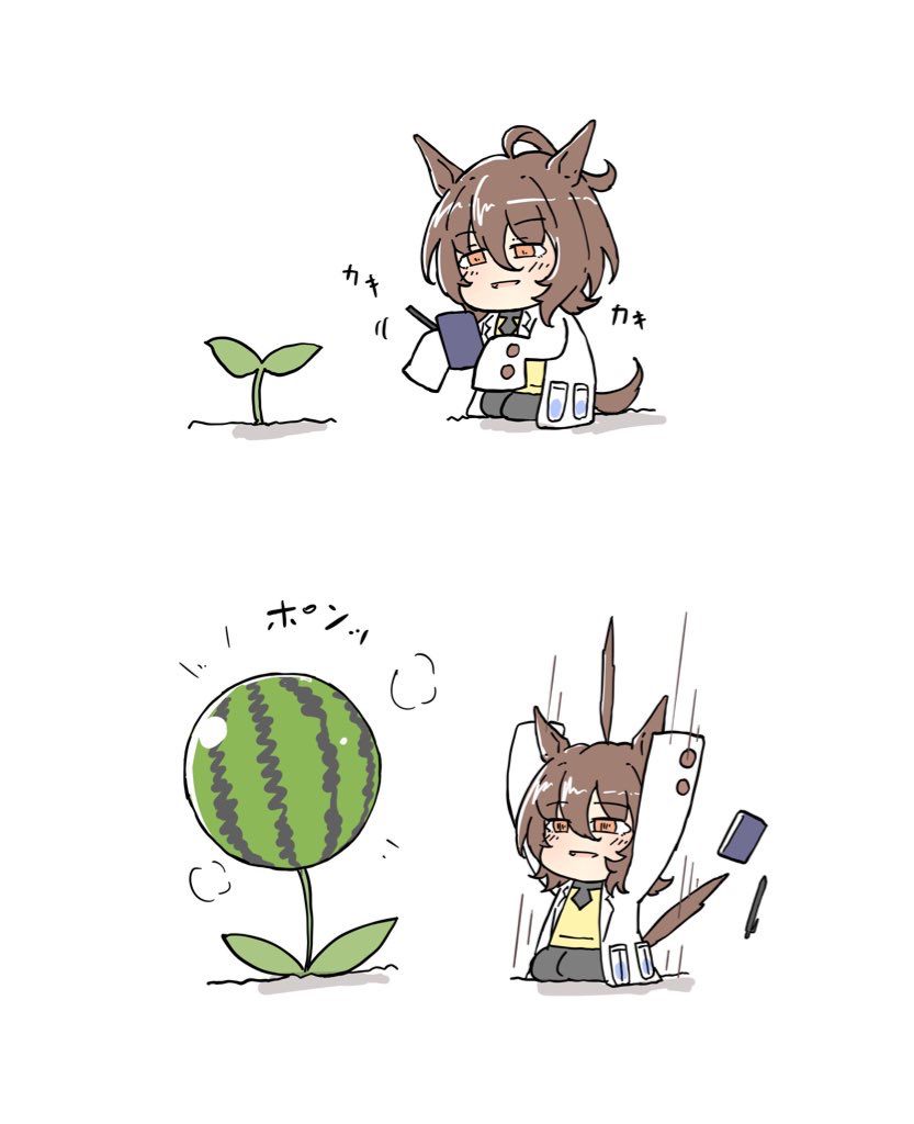 植物气，西瓜的生长方法是这个吗插画图片壁纸