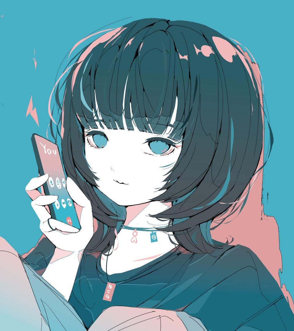 夏天的黑发乌尔夫剪。插画图片壁纸