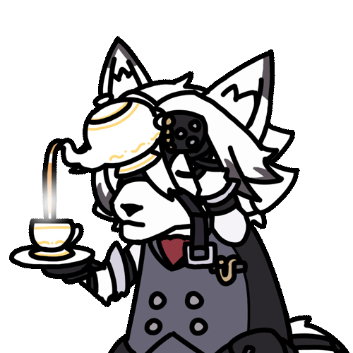 我们喝杯茶啊。插画图片壁纸