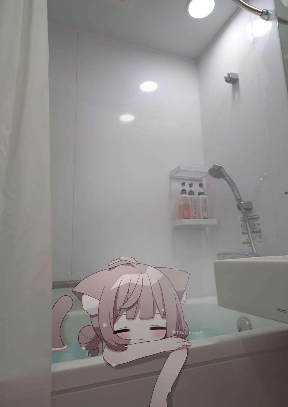 洗澡插画图片壁纸