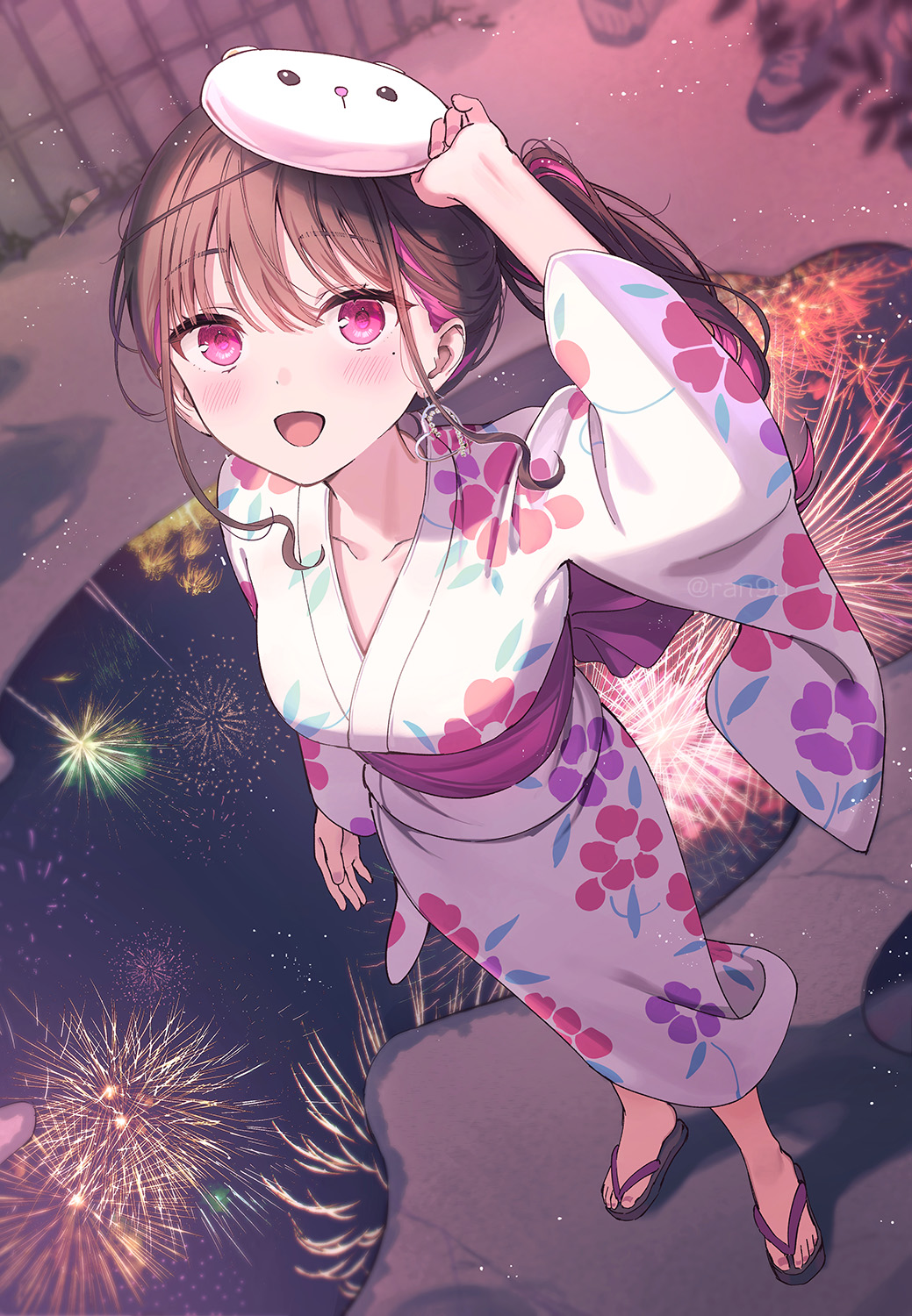 烟花…！非常漂亮…！插画图片壁纸