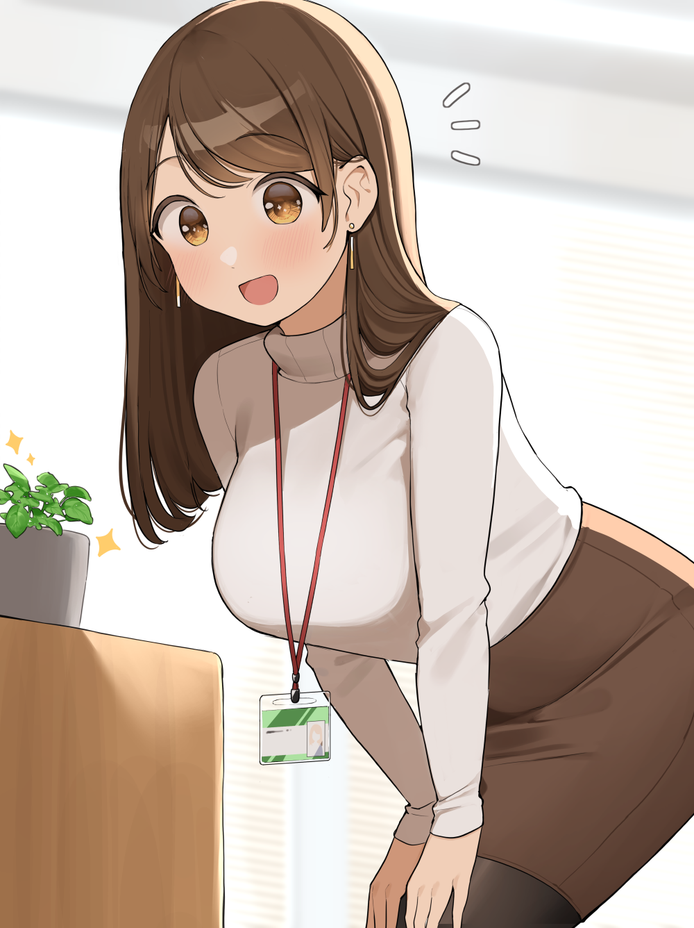 开心的OL插画图片壁纸