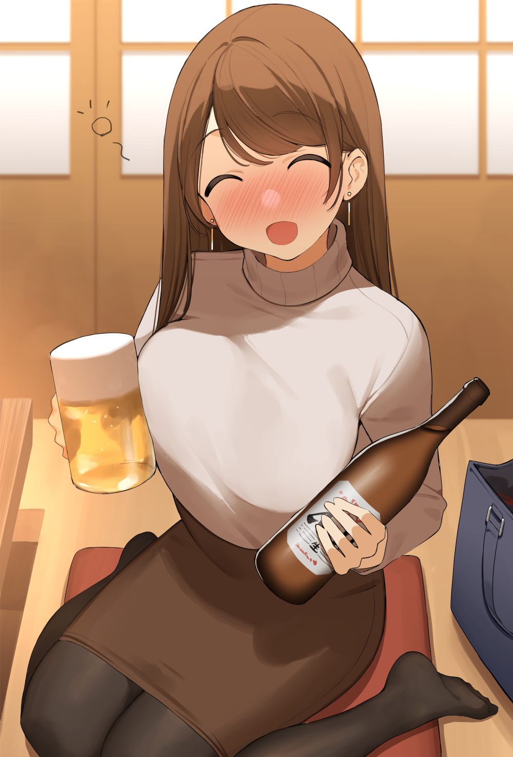 醉鬼OL插画图片壁纸