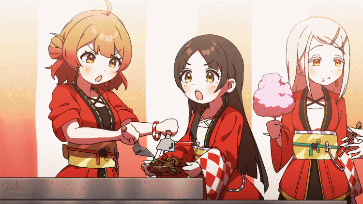 焼きそばリレー!!!!插画图片壁纸
