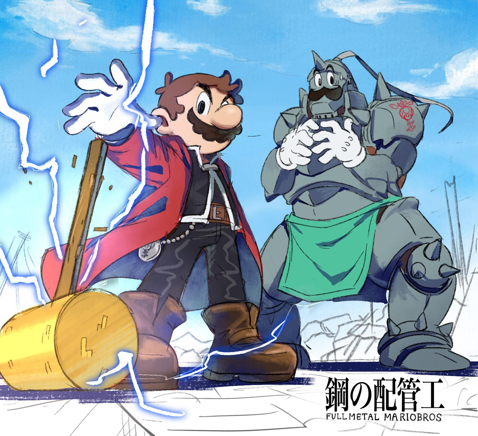 钢管工插画图片壁纸