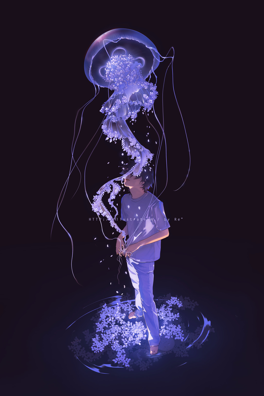 像花束一样-原创水母