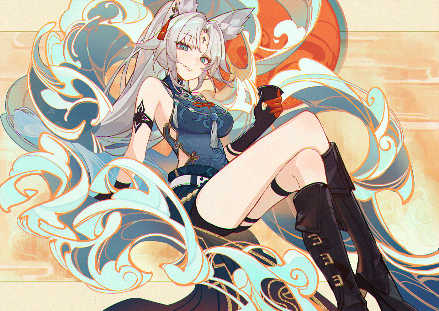 缇月浮海插画图片壁纸