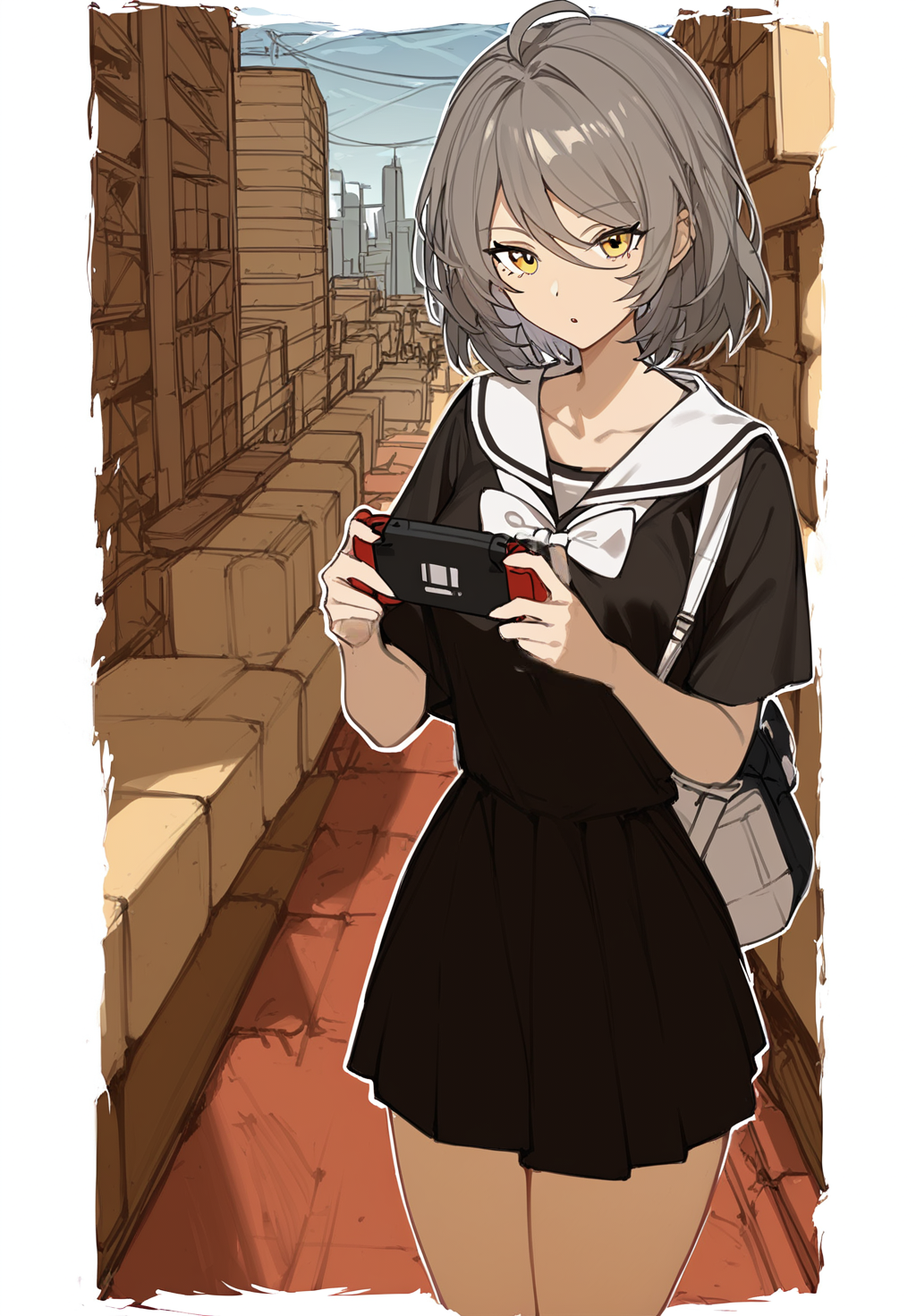 高中时期的安卡插画图片壁纸