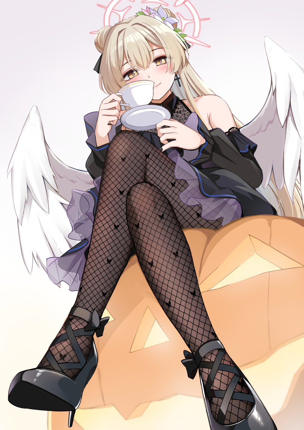 万圣节鳗鱼插画图片壁纸