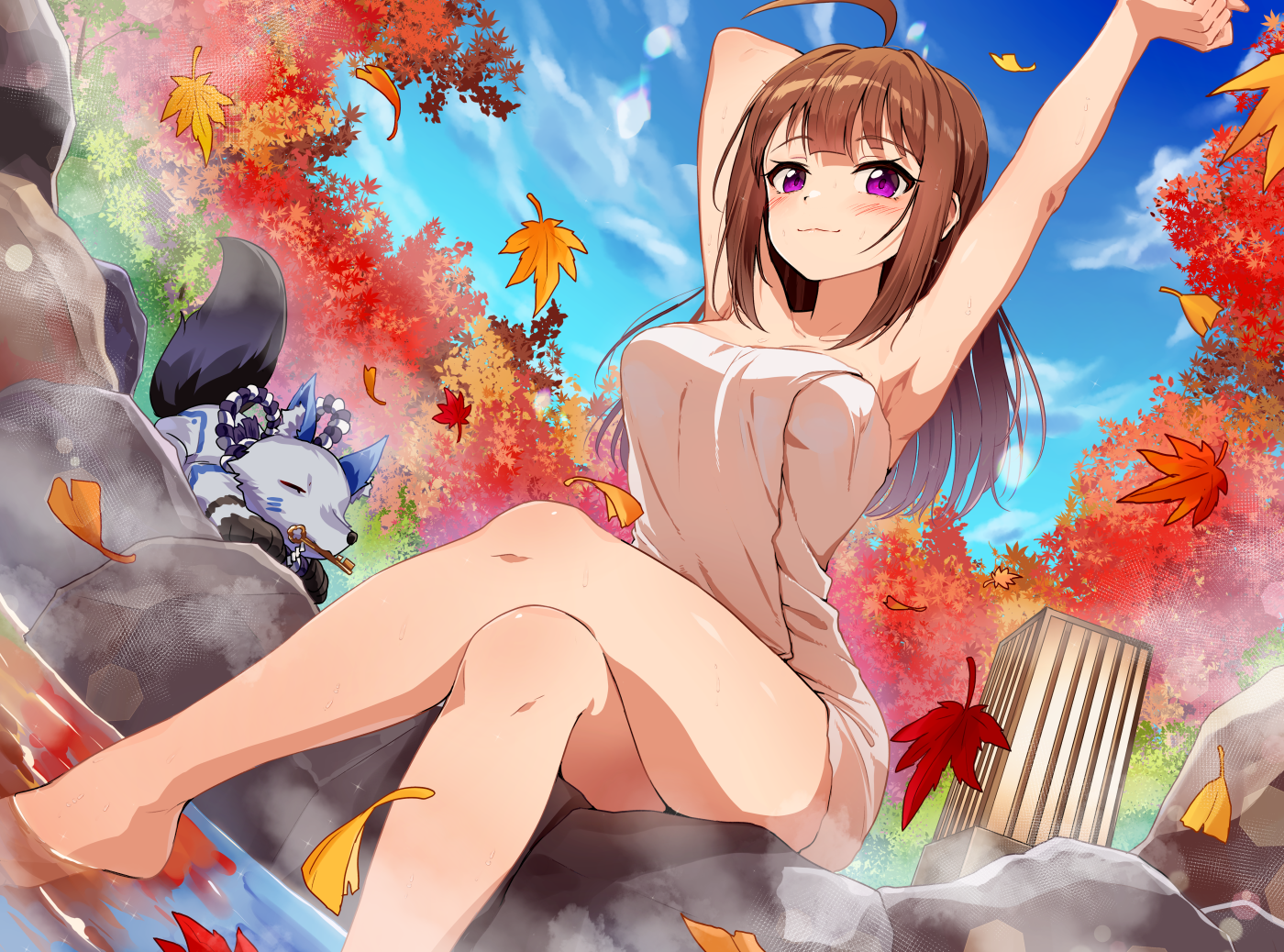 温泉插画图片壁纸