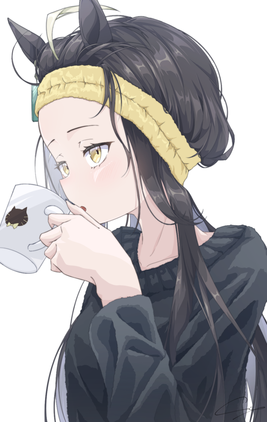 清晨的一杯插画图片壁纸