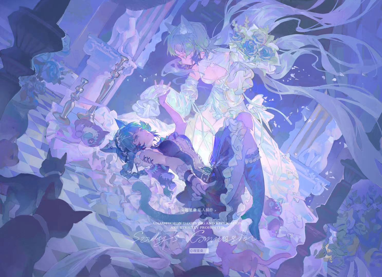 Wild cat's dream插画图片壁纸
