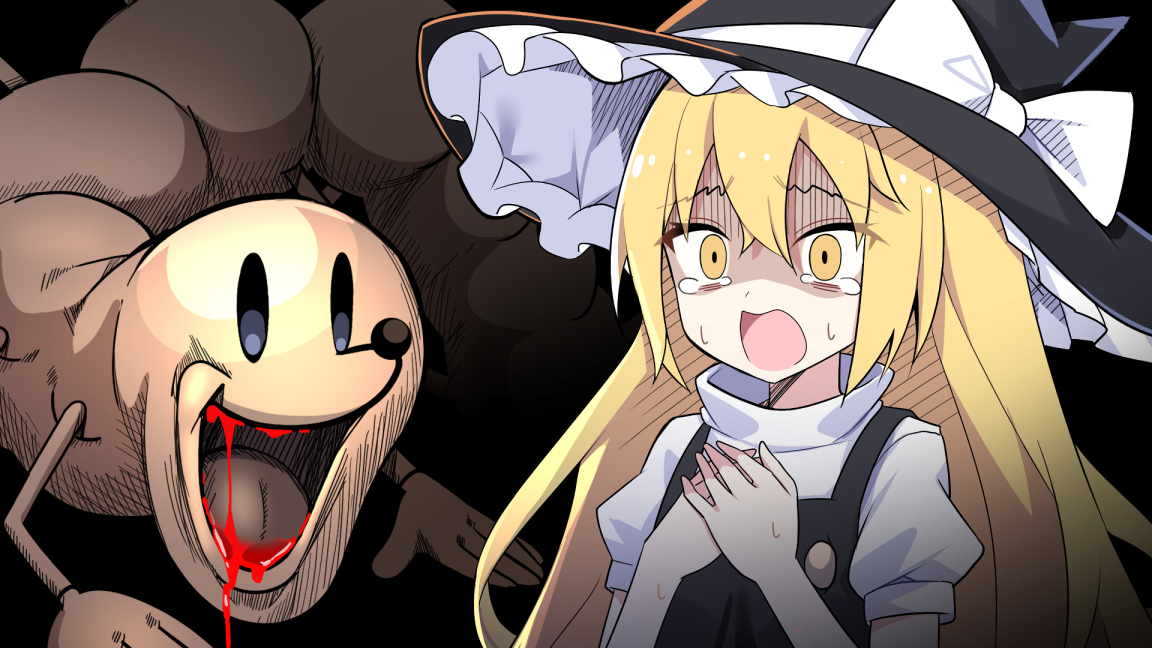 魔理沙ちゃん！絶叫!!插画图片壁纸