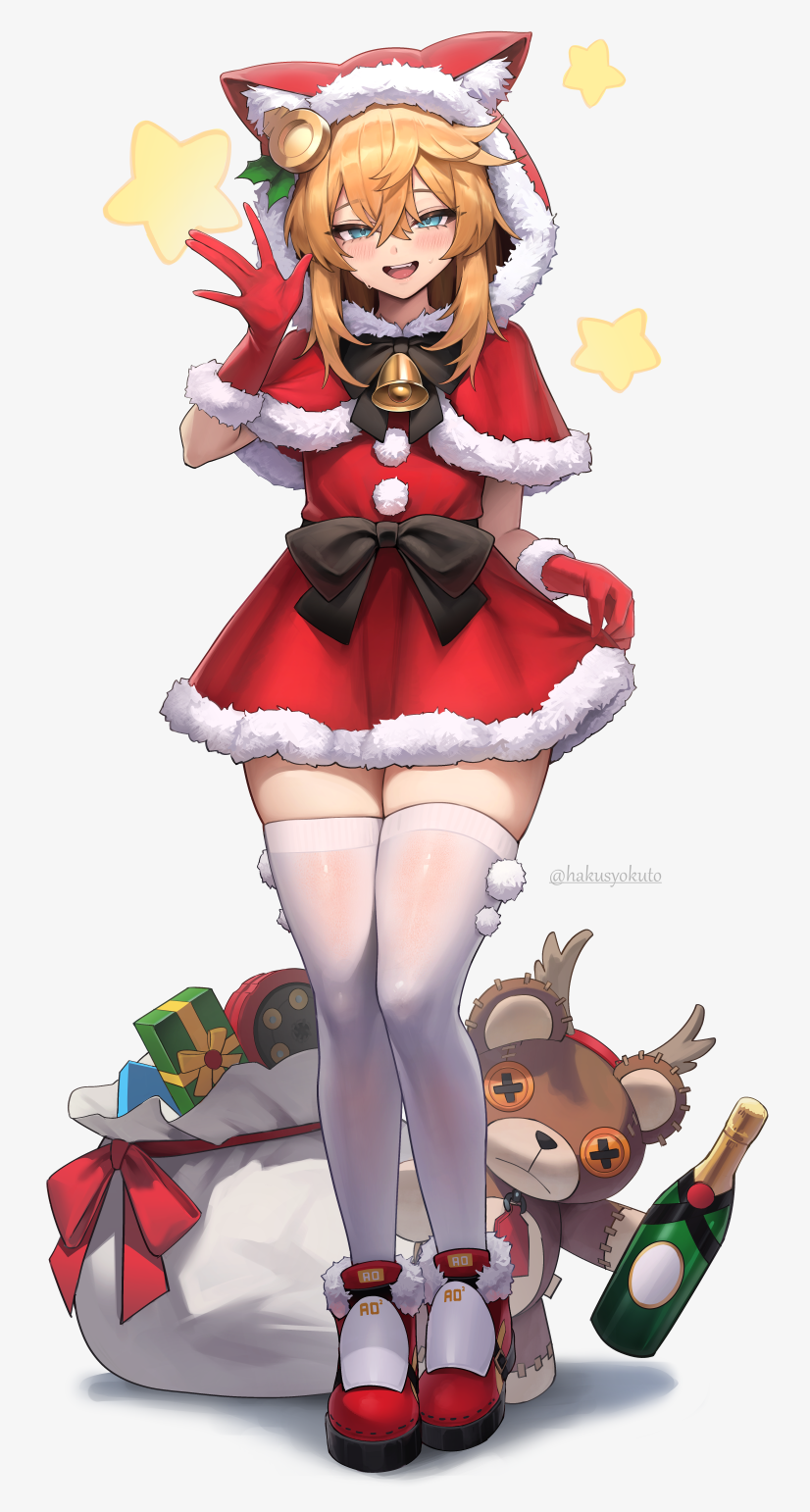 迷你裙圣诞老人插画图片壁纸