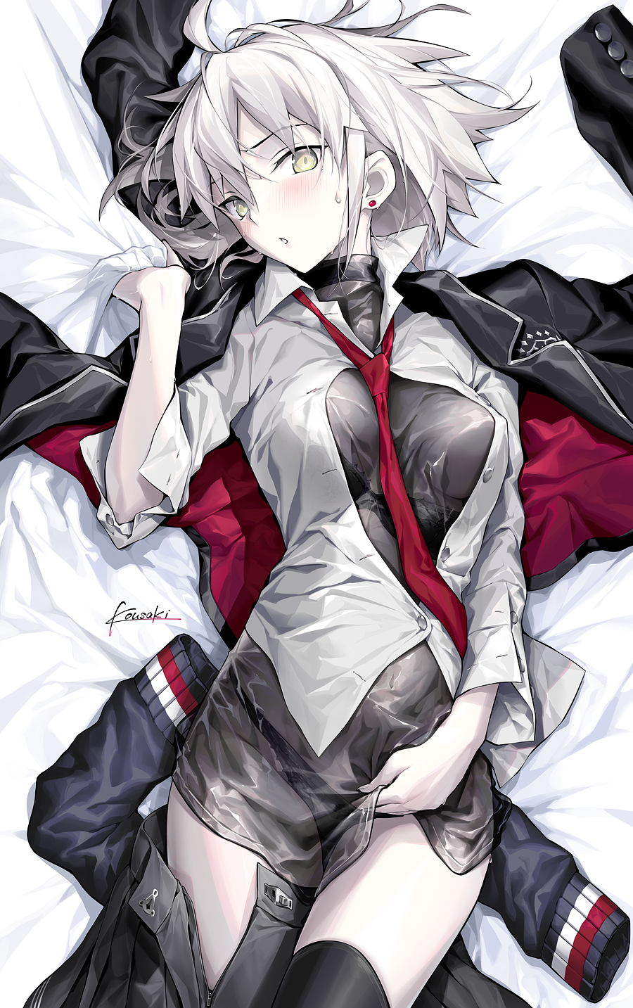 透明衬衫那个动作···邀请着吗？插画图片壁纸