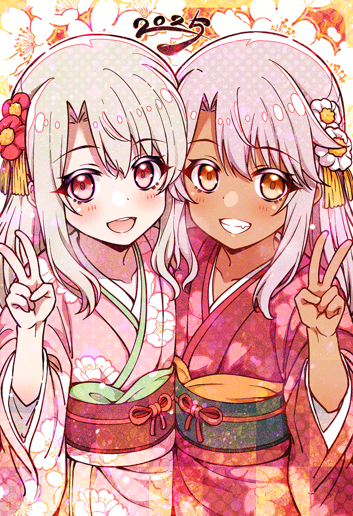 新年快乐☆伊利亚&克洛依♥插画图片壁纸