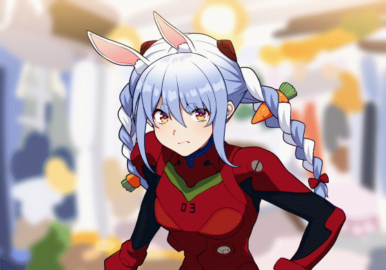 扁蓝灰色-Ugoira兔田佩克拉