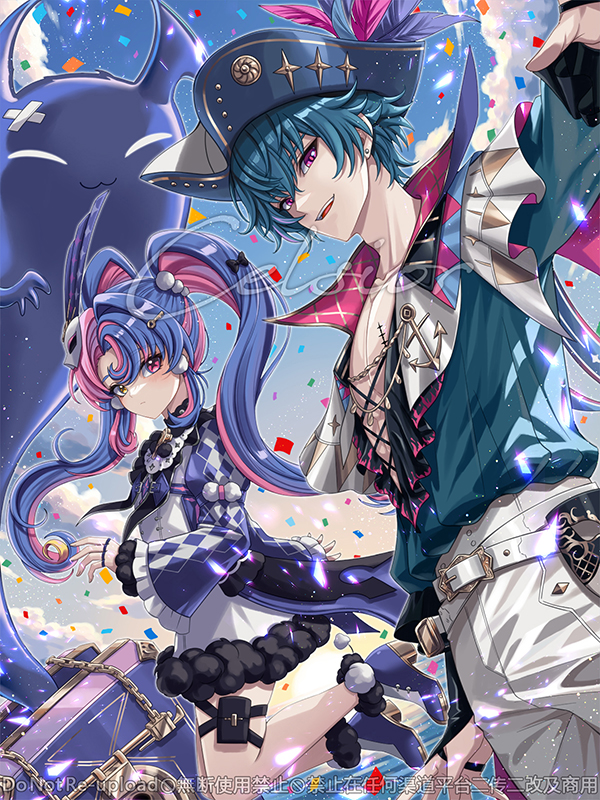 洛可可和布兰特插画图片壁纸