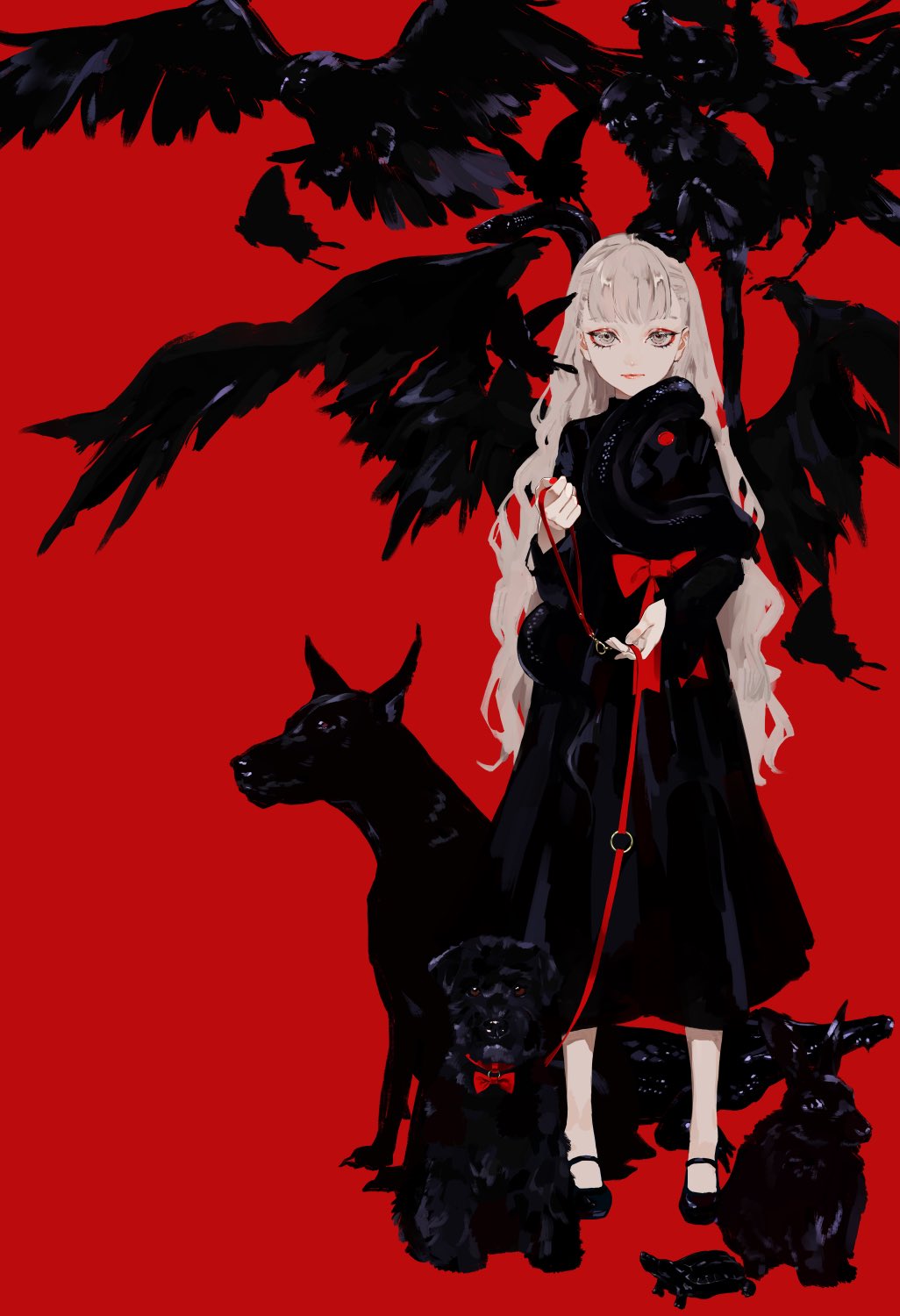 BLACK＆RED插画图片壁纸