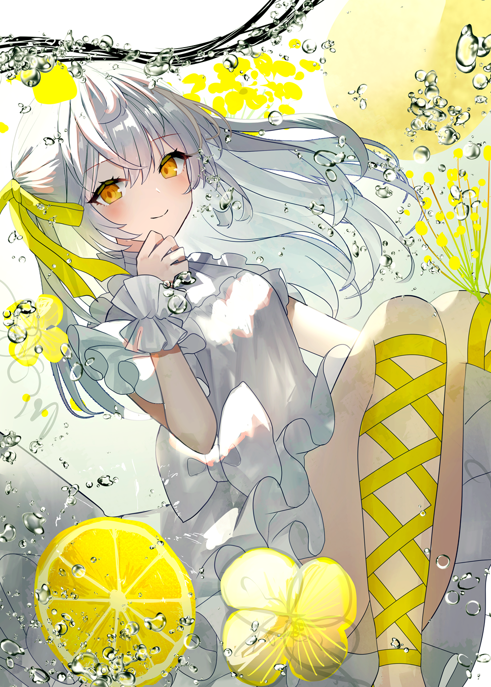 柠檬水插画图片壁纸