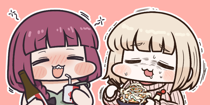 吃得太多了！年糕酸插画图片壁纸