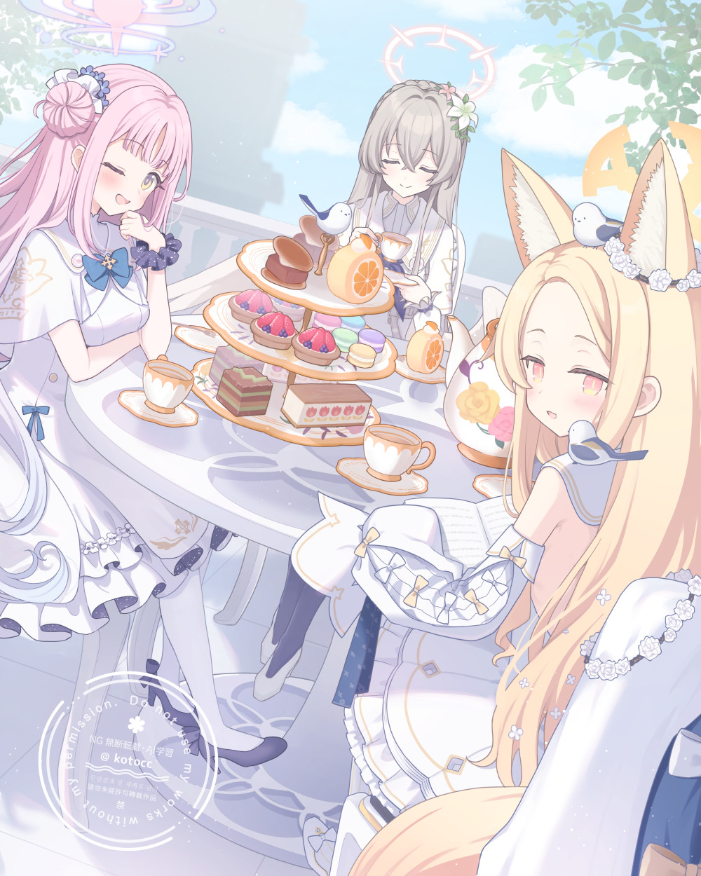 ティーパーティー插画图片壁纸