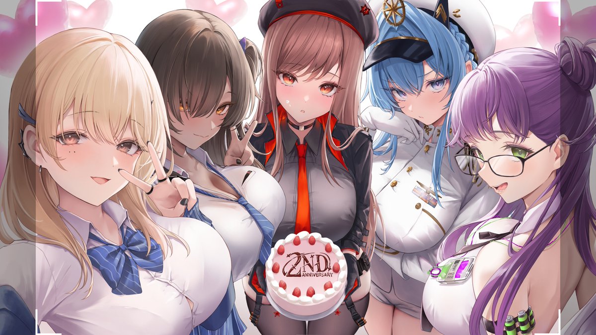 二周年快乐！插画图片壁纸