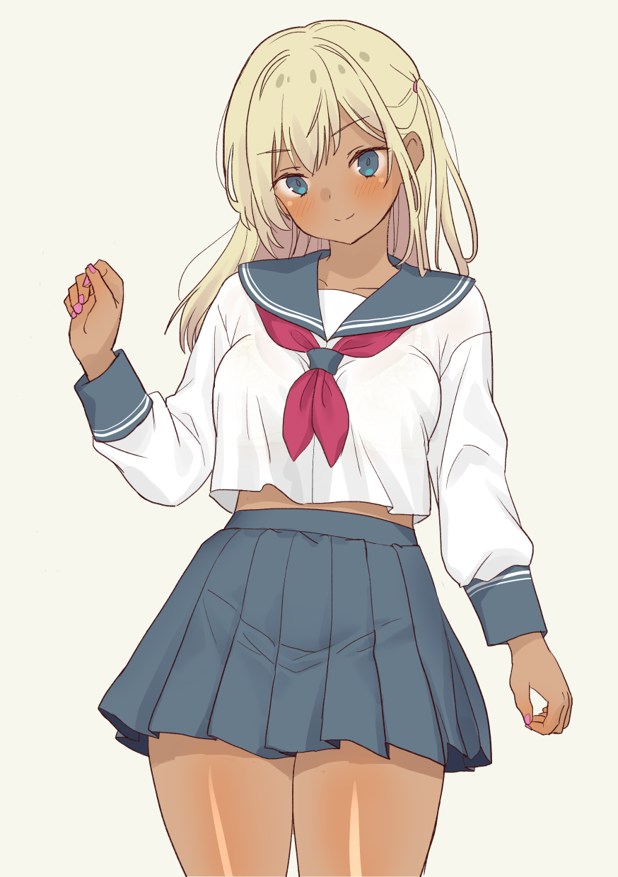 水手服辣妹崎插画图片壁纸