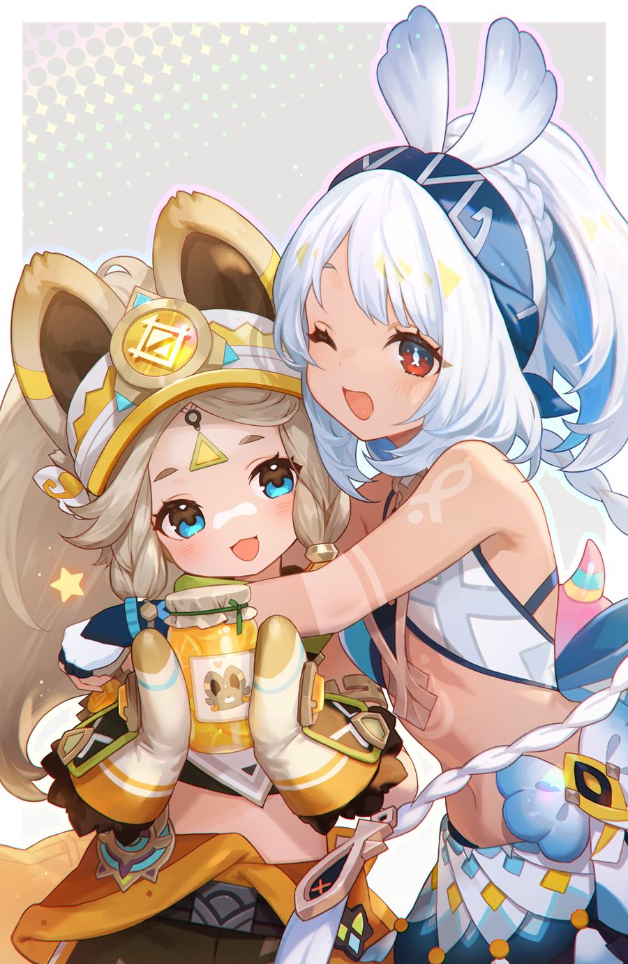 Mualani & Kachina插画图片壁纸