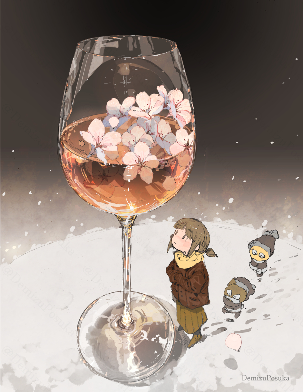 等待着春天插画图片壁纸