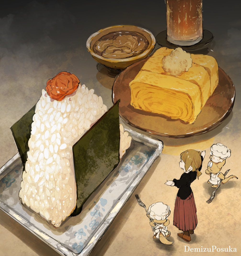 居酒屋的饭团插画图片壁纸