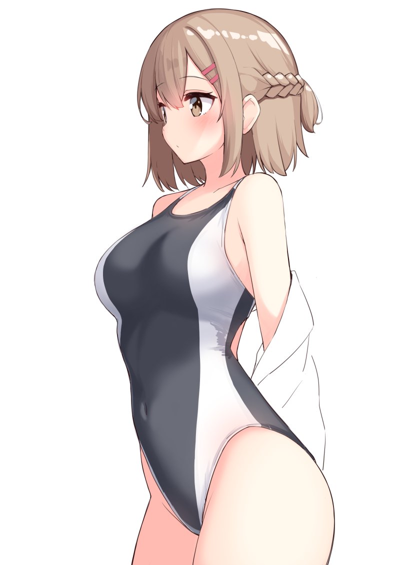 游泳青梅竹马涂鸦插画图片壁纸