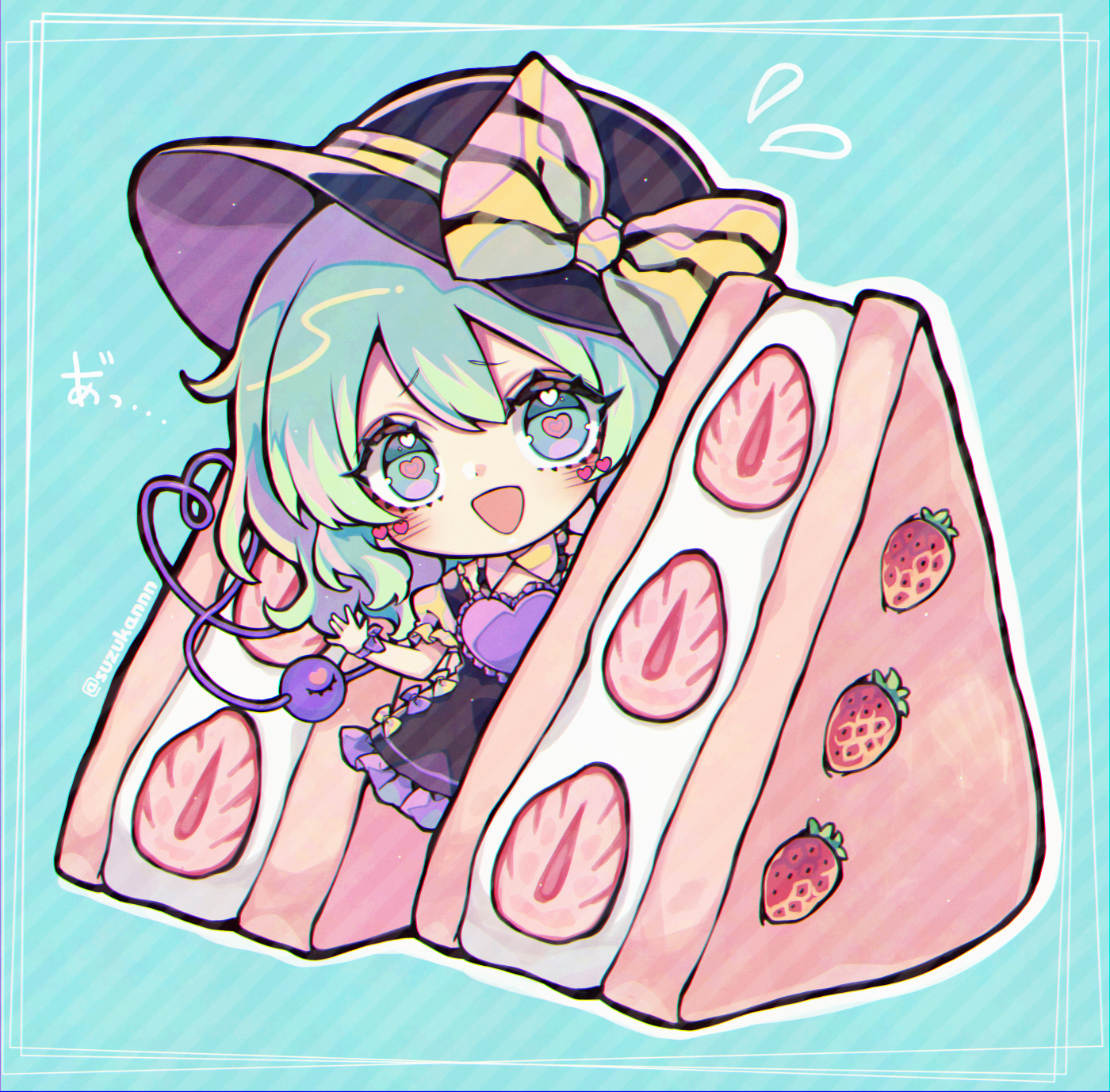 イチゴサンドコイシチャン插画图片壁纸