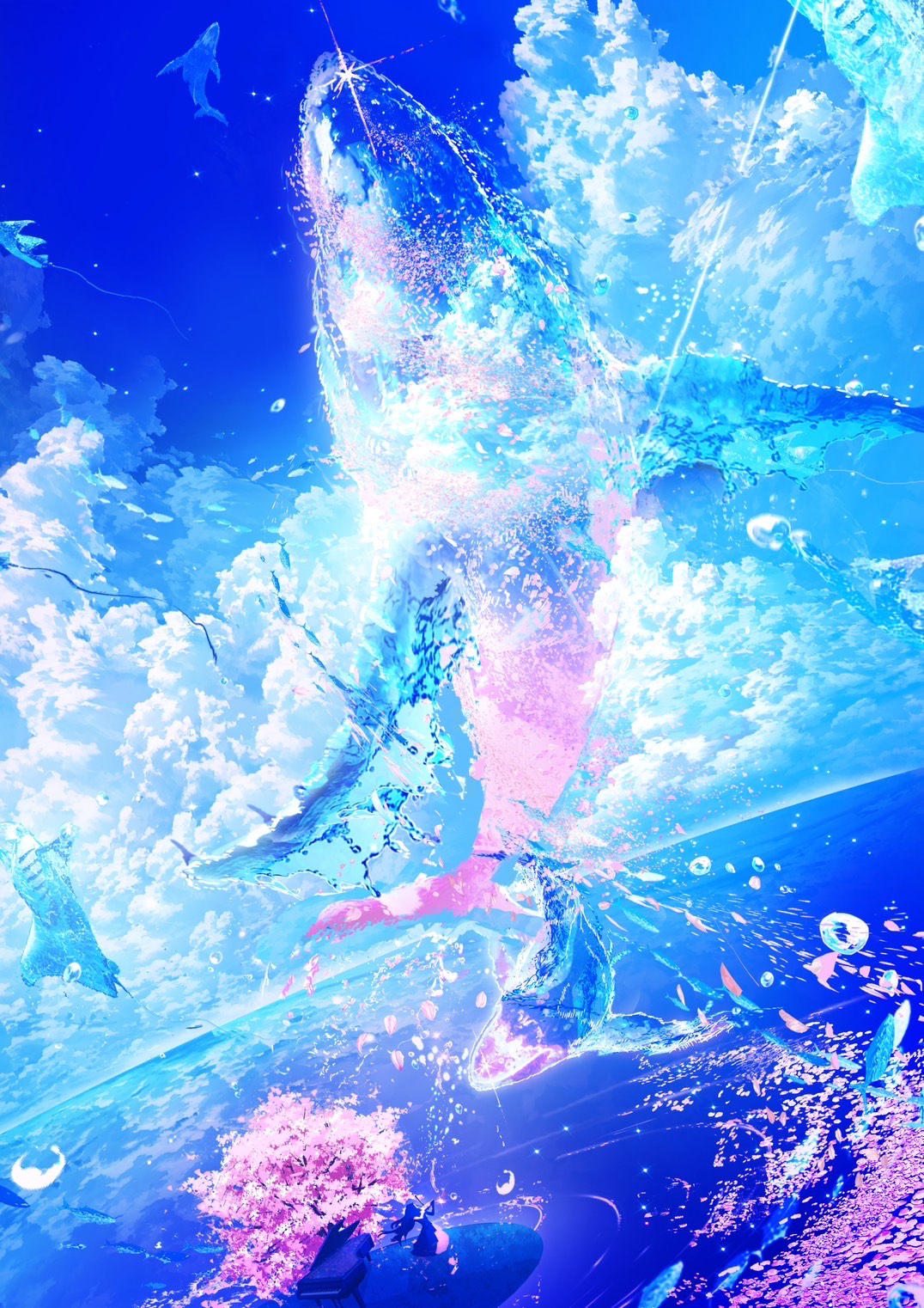 春舞い上がる 插画图片壁纸