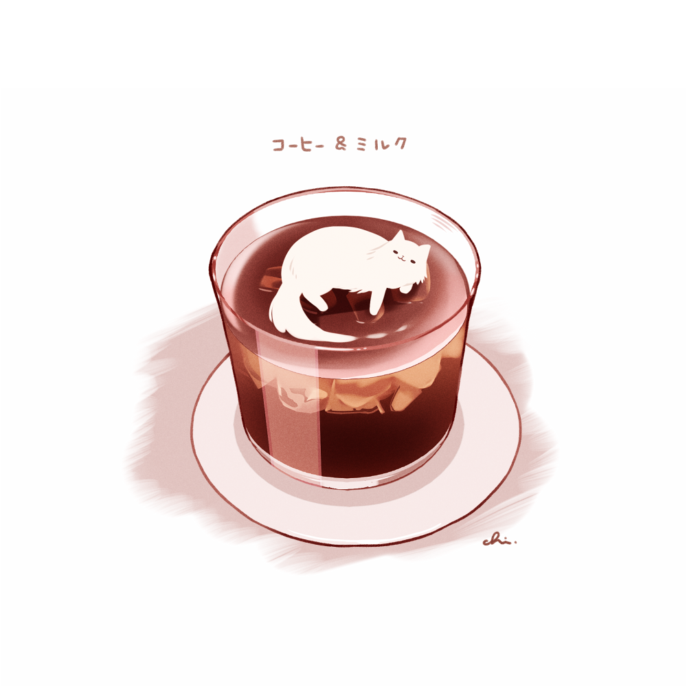 アイスコーヒー插画图片壁纸