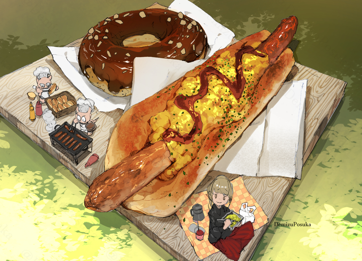 ランチに緑は必要か！？插画图片壁纸
