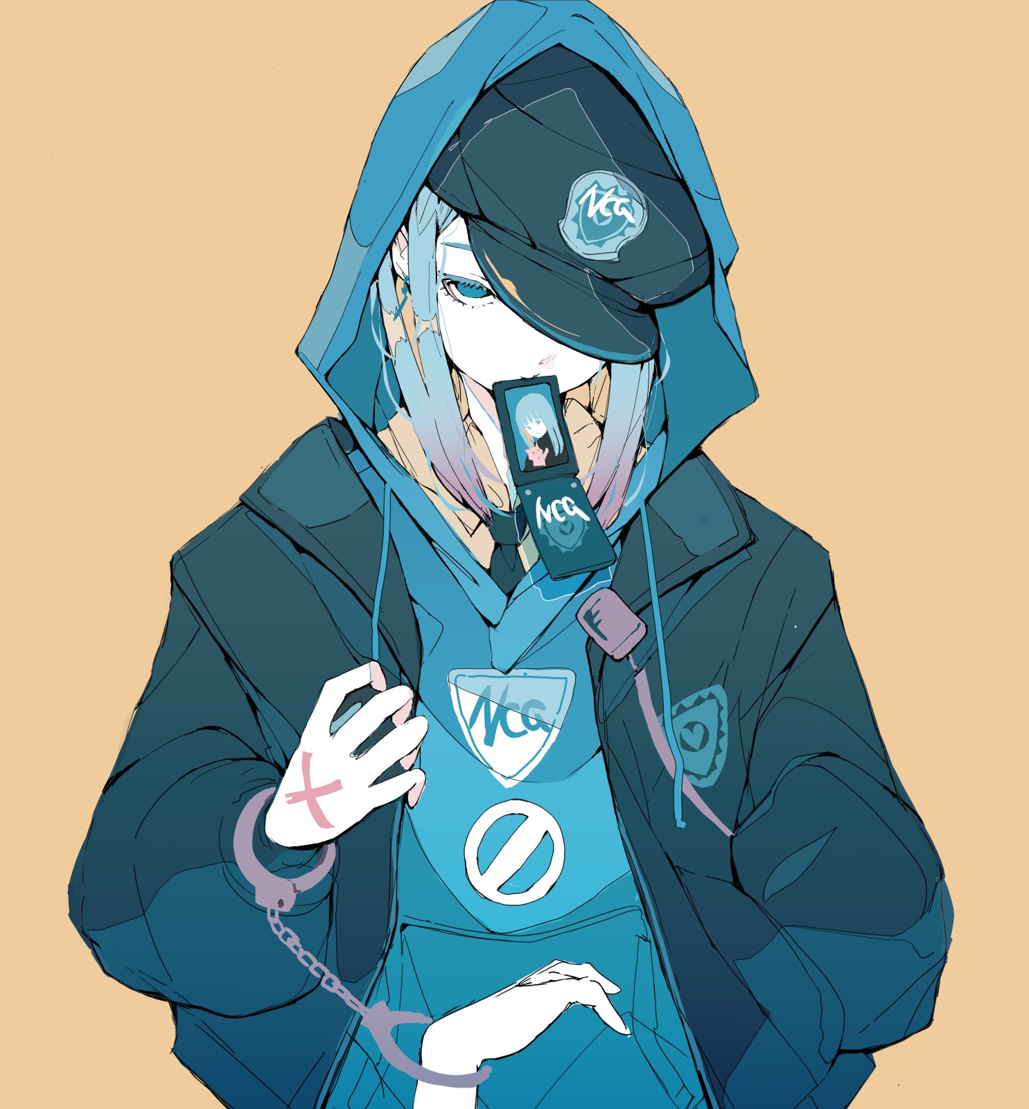 世界一治安の悪い街の世界一素行が悪いポリスガール。插画图片壁纸