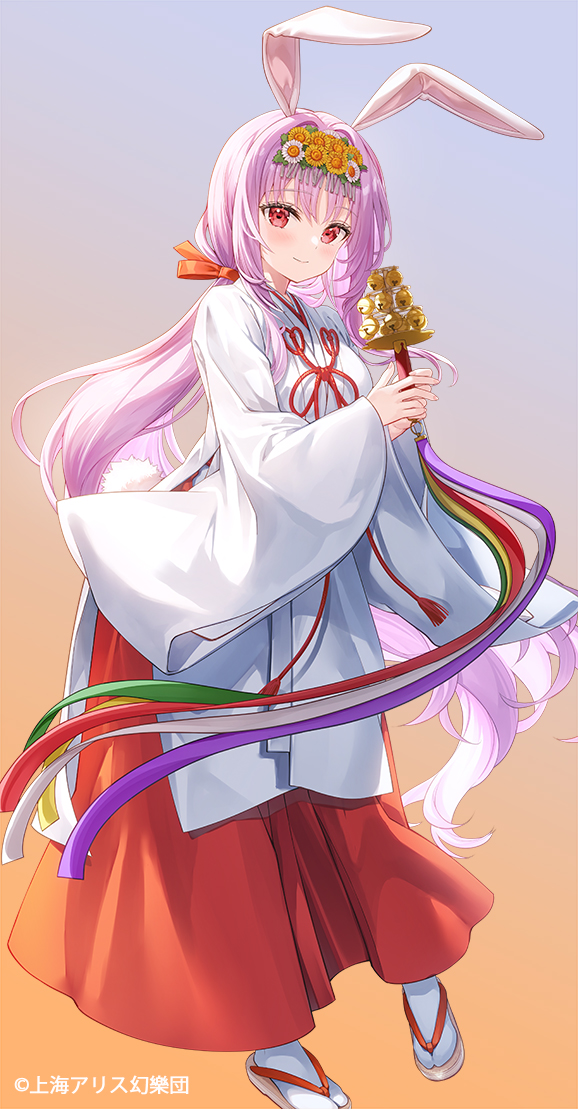 巫女服うどんげ插画图片壁纸