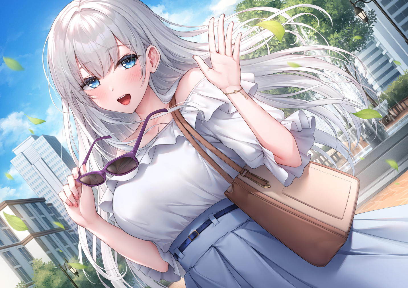 清楚系人気アイドルとお忍びデート 插画图片壁纸