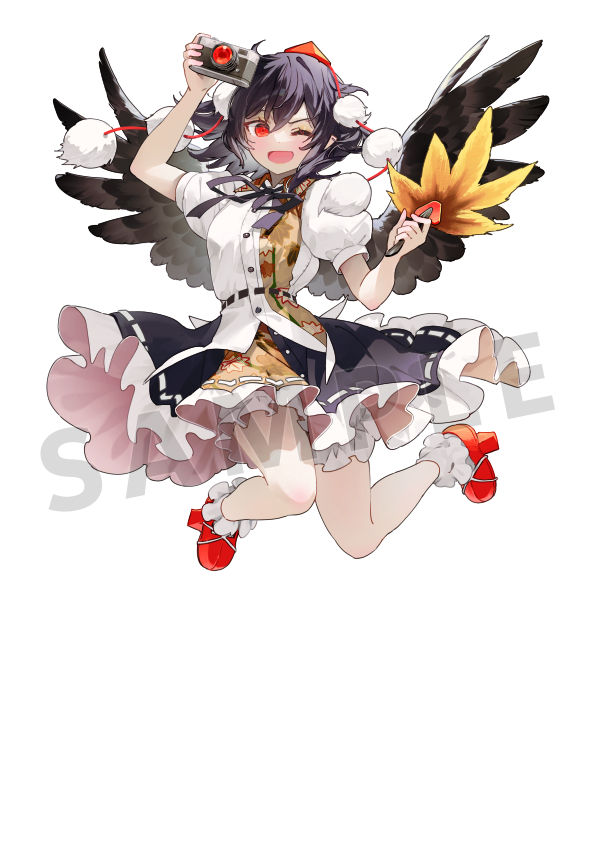 射命丸文 100均東方插画图片壁纸