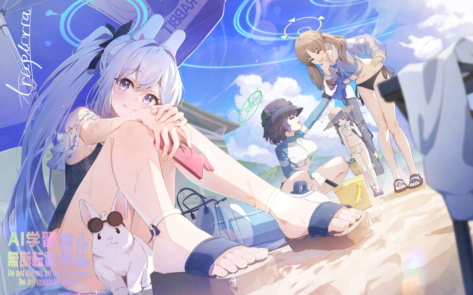 ラビットサマー插画图片壁纸