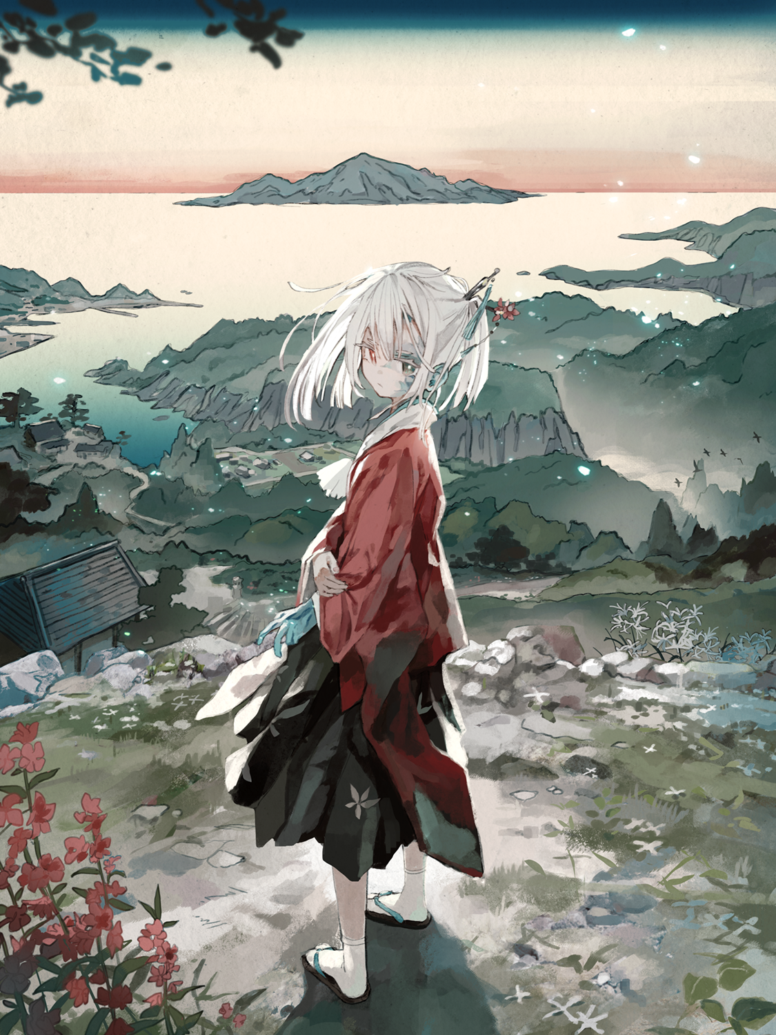 碧い心臓插画图片壁纸